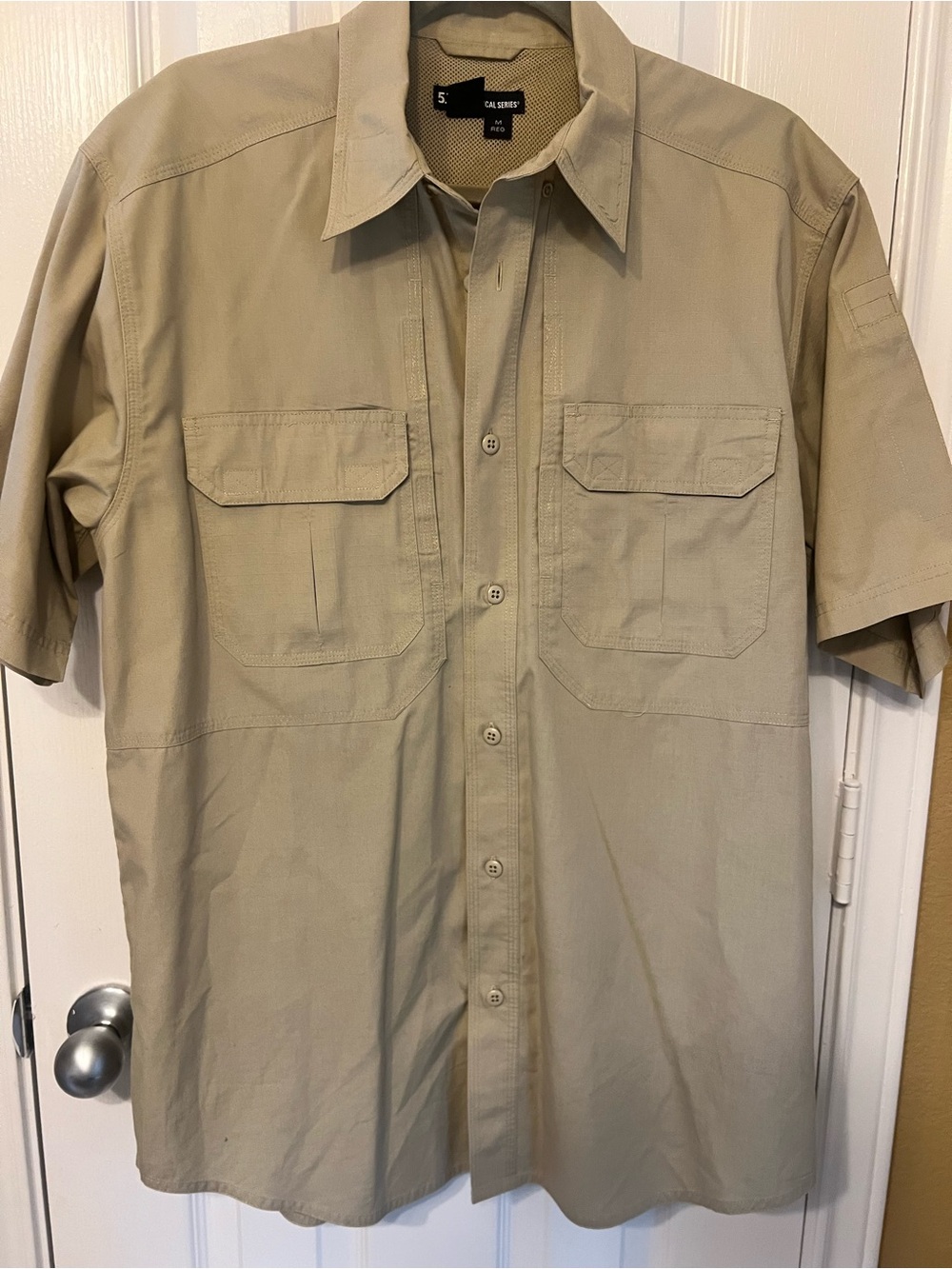 5.11 Tactical Series Men’s Short Sleeve Work Shirt - Khaki, Size M Reg